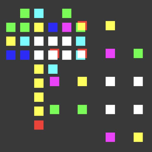 <a href='https://editor.p5js.org/Orzrihh/full/RZgDsZqOo'>Link to Sketch</a><br>I found the effect wasn't strong enough, so coded the controllable square to change colors for each key, and edited the background so previous instances would stay drawn on the canvas, so when the square overlaps with it's past movements, colors would mix.
