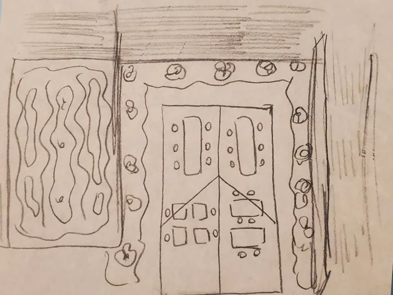 To improve the lounge area outside, we suggested that we scrap everything and do a complete overhaul. The lounge chairs, the benches on the sides and circle tables are replaced with rectangular and square tables sorted to allow for individual and group seating. A greenhouse-like building was also suggested in order to allow for shelter from the elements for all seasons. The stone path was also extended to match the area, and the walls were also cleaned up 