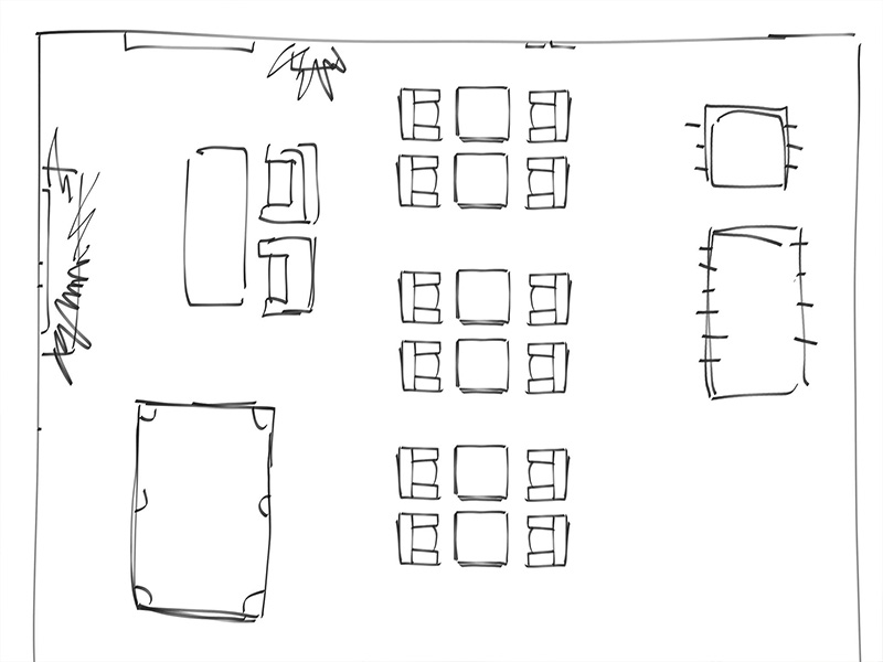 For this area, the main change was changed the couches to more chair and table seating areas, and moving around some of the furniture to make it easier to move around for people who want to sit down and people who want to play games. This gets rid of the identity issues since it cements this area as more of a lounge space more than before. 