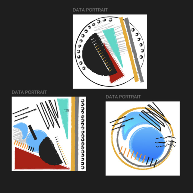 These are all the variations of the portraits I created for this activity. I didn't see myself sticking to this design for the entirety of this project, but this excercise reminded me that there =can be many possibilities for one idea.