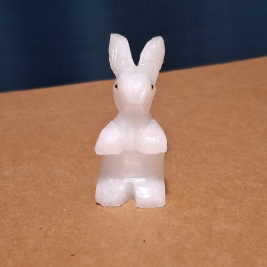 The texture this rabbit gets from being carved also gives the surface of this and interesting texture that inspired me to consider various material settings to achieve a similar look