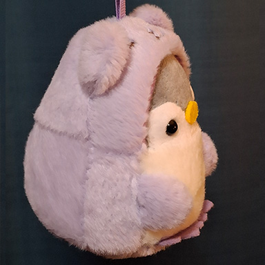 This plush also has a variety of colors (purple, white, black, yellow) which could have been more interesting to explore with in regards to texture